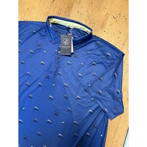 New With Tags- 3XL Swannies Golf Pier Polo Navy - NWT Performance